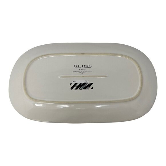 Rae Dunn GONE HUNTING Easter Bunny Rabbit Platter Kitchen White Pink New Spring - Picture 3 of 11